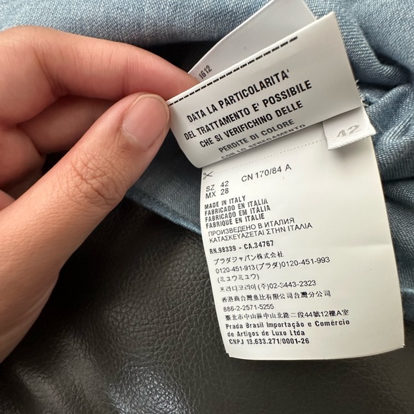 Authentic Miu Miu Off Shoulder Top in Denim Colour- Preloved - Picture 5 of 8